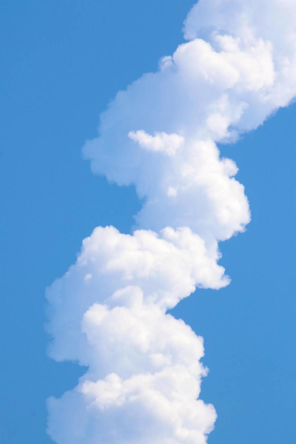 Smoke plume from the Delta IV Heavy rocket that launched from Vandenberg Space Force Base on Sept. 24, 2022.