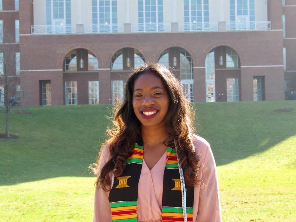 Elise Lampley at her December 2017 graduation from the University of Kentucky. She earned a degree in chemical engineering. After moving to Arizona for her first job, she experienced psychosis and was diagnosed with schizophrenia.