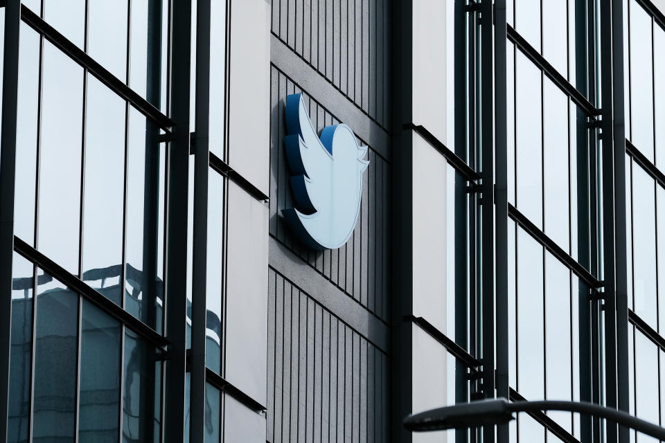 SAN FRANCISCO, CA - NOVEMBER 04: Twitter headquarters stands on 10th street on November 4, 2022 in San Francisco, California. Twitter Inc reportedly began laying off employees across its departments on Friday as new owner Elon Musk is reportedly looking to cut around half of the company's workforce. (Photo by David Odisho/Getty Images)