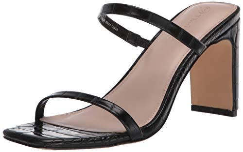 1) Avery Square Toe Two Strap Sandal