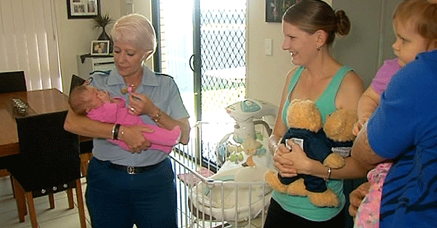 Erica Bolam met Sophia for the first time on Thursday.