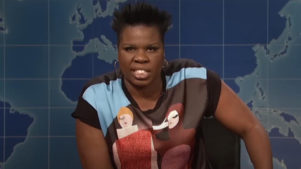 Leslie Jones on Weekend Update.