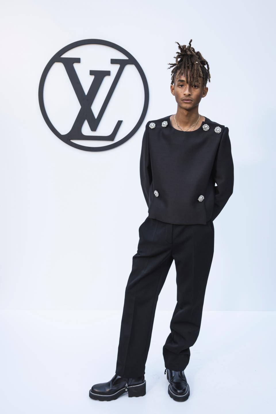 jaden smith, louis vuitton, Jaden Smith at the Louis Vuitton Women’s Cruise 2025 Show at Park Güell in Barcelona