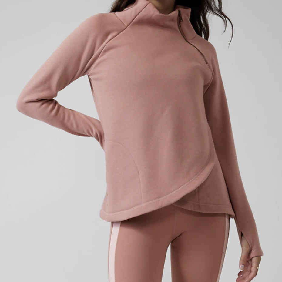 With a zip neck and a sleek profile, this is not your average top. (Photo: Athleta)