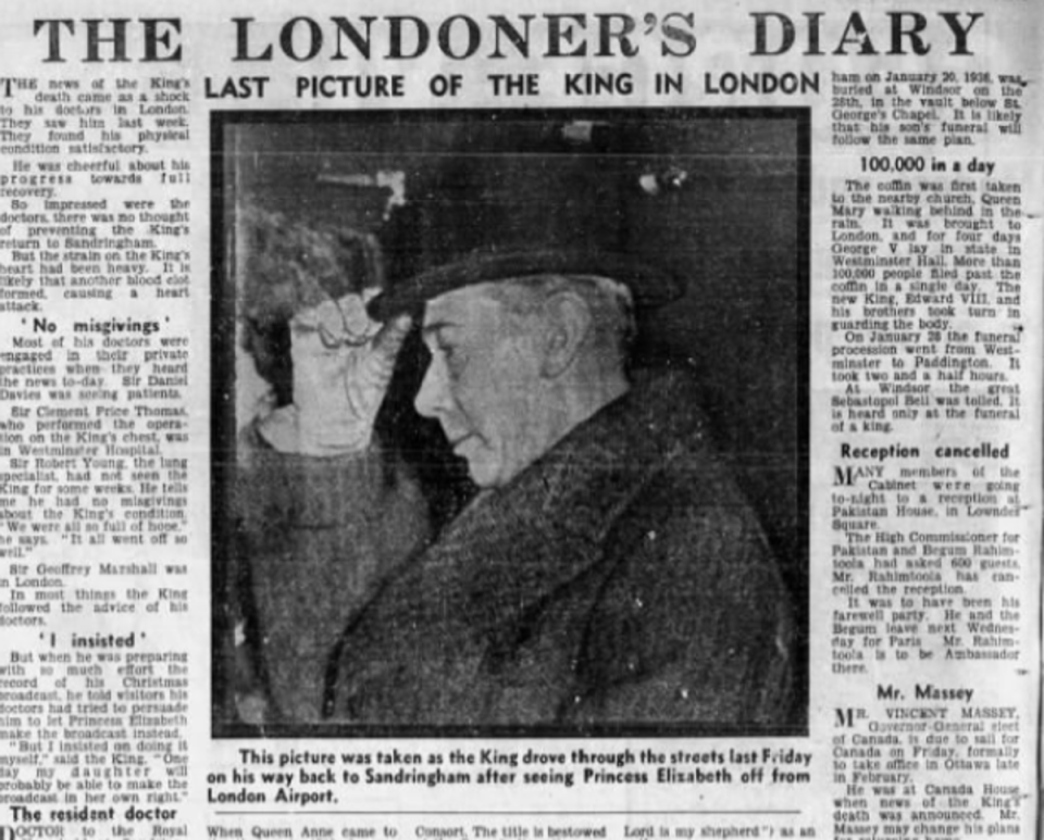 The Londoner’s Diary, 6th February 1952 (Evening Standard Londoner’s Diary 6th February 1952)