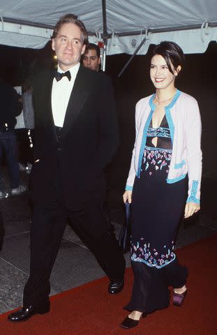 <p>Arnaldo Magnani/Getty </p> Phoebe Cates and Kevin Kline