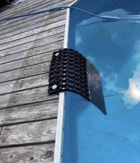 a mat in a pool