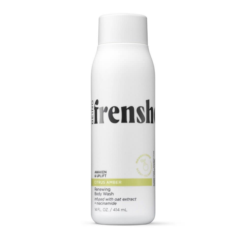 <p><a href="https://clicks.trx-hub.com/xid/hearstcorp_9eb67_har?q=https%3A%2F%2Fwww.target.com%2Fp%2Fbeing-frenshe-renewing-and-hydrating-shower-gel-soap-with-niacinamide-floral-citrus-amber-14-fl-oz%2F-%2FA-85360309&p=https%3A%2F%2F&utmSource=yahoo-us&utmCampaign=67&utmMedium=syn" rel="nofollow noopener" target="_blank" data-ylk="slk:Shop Now;elm:context_link;itc:0;sec:content-canvas" class="link rapid-noclick-resp">Shop Now</a></p><p>Renewing Body Wash in Citrus Amber</p><p>target.com</p><p>$10.99</p><span class="copyright">Target</span>