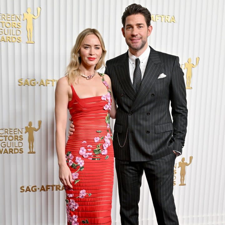 emily and john on the red carpet