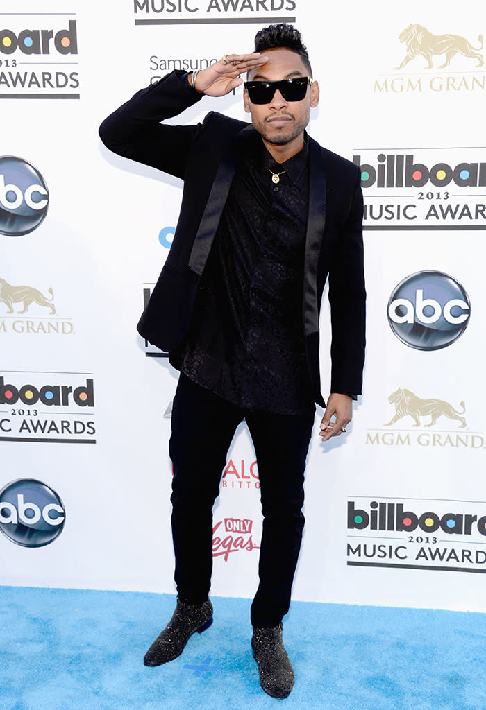 LAS VEGAS, NV - MAY 19: Singer Miguel arrives at the 2013 Billboard Music Awards at the MGM Grand Garden Arena on May 19, 2013 in Las Vegas, Nevada. (Photo by Kevin Mazur/WireImage)
