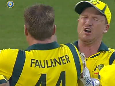 <p>James Faulkner perfectly recreated some 12th Man gold when he celebrated a wicket by throwing a stray high five that copped wicket-keeper Brad Haddin in the eye. Haddin was forced to leave the field for treatment and couldn't finish the match.</p>