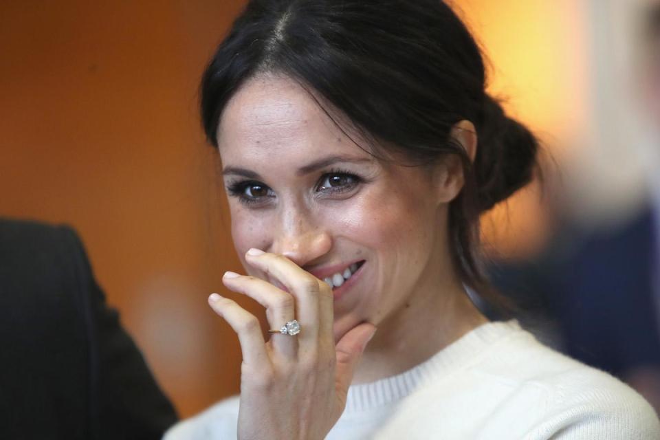 Watch the moment Meghan Markle is reunited with her wedding dress