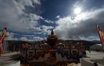 <p>The Naro palace is seen during the Naropa festival, popularly known as the ‘Kumbh Mela of the Himalaya’, a Buddhist gathering that takes place once every twelve years at Hemis village in Leh. Hundreds of thousands of villagers, monks and tourists flocked to India’s mountainous region of Ladakh for a Buddhist celebration held once in 12 years, popularly known as the ‘Kumbh Mela of the Himalayas’. </p>