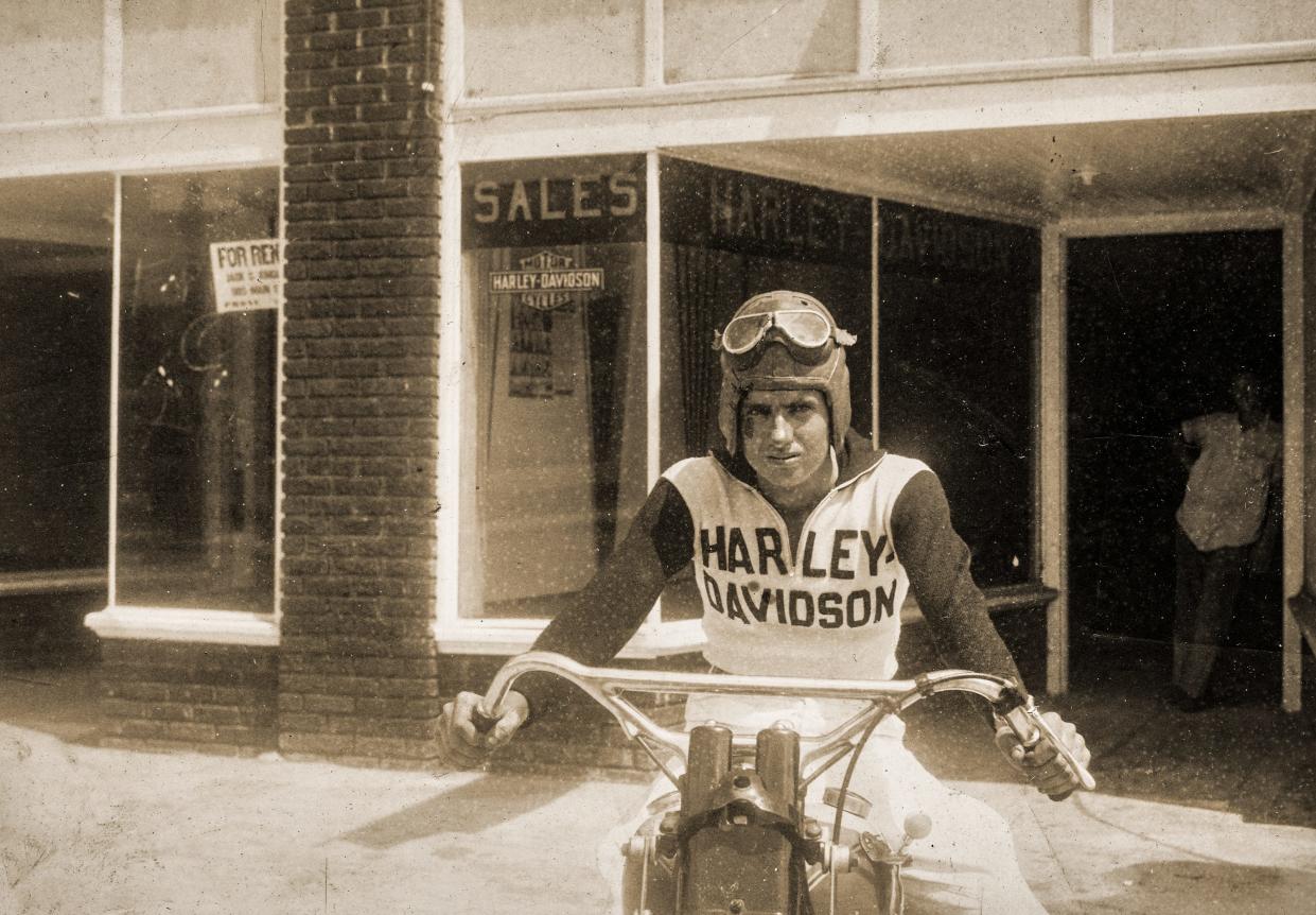 Lig Birch at 19. He came in third during in race at City Island on June 4, 1939. "A crowd of several hundred witnessed four fast events during the afternoon," The Daytona Beach Evening News reported.