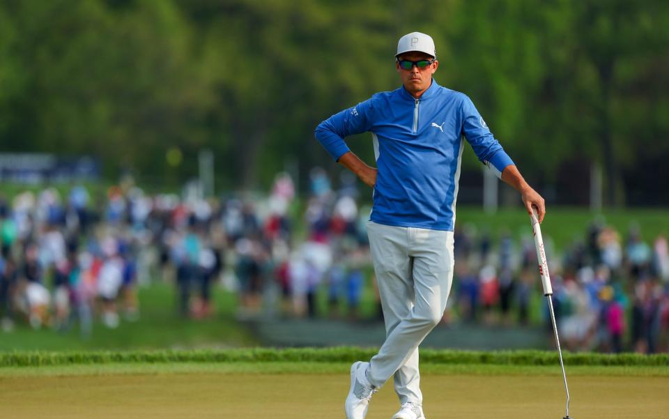 Rickie Fowler looks on as his chances of making the cut are in the balance - Kevin C. Cox/Getty Images North America