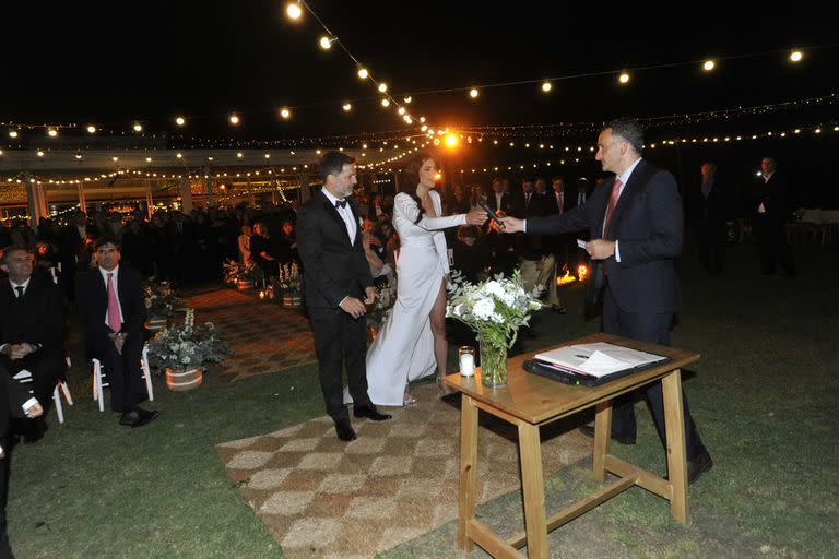 La ceremonia se realizó al aire libre en San Isidro