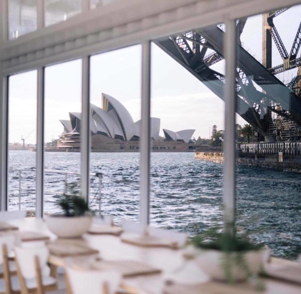 The glass-lined cellar door on Sydney Harbour is a world-first. Photo: Beau Kassas