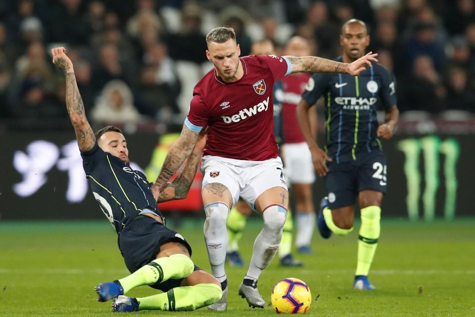 Smiles ahead: Marko Arnautovic is “happy” at West Ham, according to Manuel Pellegrini: REUTERS