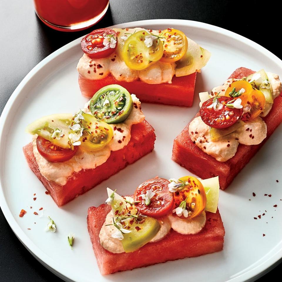 Tomato and Watermelon Bites