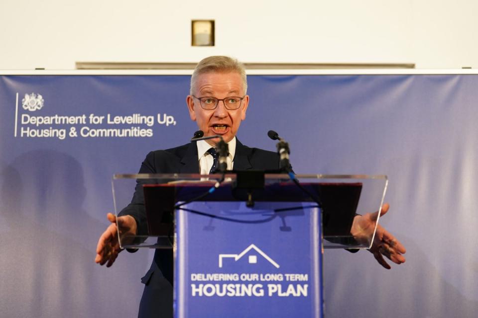 Housing secretary Michael Gove’s assertions were echoed by other Tory sources (Jordan Pettitt/PA)