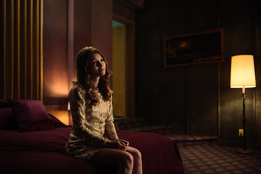 <p>Emily Browning as Laura Moon in Starz’s <i>American Gods</i>.<br><br>(Photo: Starz) </p>