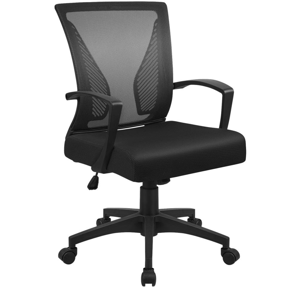 <p><a href="https://go.redirectingat.com?id=74968X1596630&url=https%3A%2F%2Fwww.walmart.com%2Fip%2FFurmax-Manager-s-Chair-with-Swivel-Lumbar-Support-265-lb-Capacity-Black%2F427549592&sref=https%3A%2F%2Fwww.bestproducts.com%2Fhome%2Fa42778770%2Ffurmax-desk-chair-sale-walmart-february-2023%2F" rel="nofollow noopener" target="_blank" data-ylk="slk:Shop Now;elm:context_link;itc:0;sec:content-canvas" class="link ">Shop Now</a></p><p>Manager's Desk Chair </p><p>$32.99</p><p>walmart.com</p>