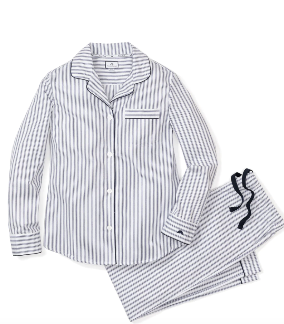 <p><a href="https://go.redirectingat.com?id=74968X1596630&url=https%3A%2F%2Fwww.petite-plume.com%2Fproducts%2Fnavy-french-ticking-adult-pajama-set&sref=https%3A%2F%2Fwww.oprahdaily.com%2Fstyle%2Fg26325674%2Fbest-pajamas-for-women%2F" rel="nofollow noopener" target="_blank" data-ylk="slk:Shop Now;elm:context_link;itc:0;sec:content-canvas" class="link ">Shop Now</a></p><p>French Ticking Stripe Pajamas</p><p>Petite Plume</p><p>$94.00</p><span class="copyright">Petite Plume</span>