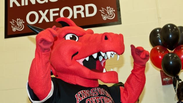 The Wyvern, in more comic mascot form — David B. Newman Photography, Kingswood Oxford School