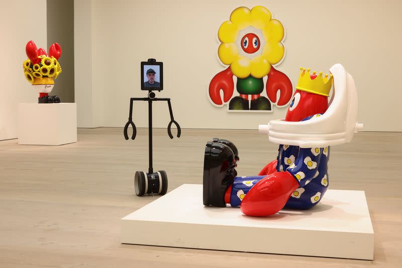 Philip Colbert's Lobsteropolis exhibition preview at Saatchi Gallery in London