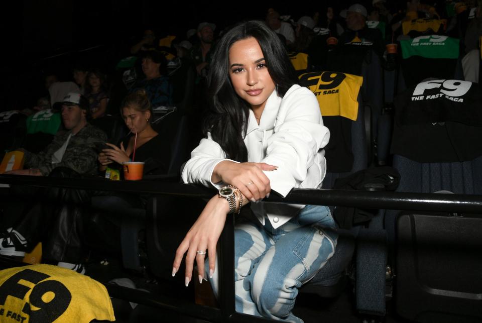 <p>Becky G attends <em>Fast & Furious 9</em> at Regal L.A. LIVE: A Barco Innovation Center on June 21 in L.A.</p>