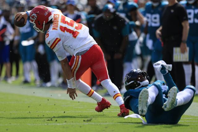 Patrick Mahomes: Kansas City Chiefs quarterback escapes