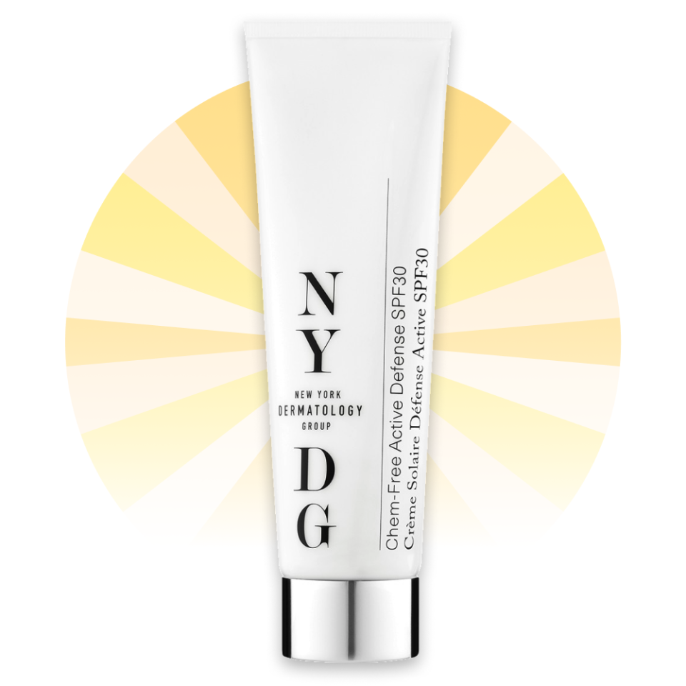 <p><a href="https://www.nydg.com/nydg-skincare-products/nydg-chem-free-active-defense-spf30.html" rel="nofollow noopener" target="_blank" data-ylk="slk:Shop Now;elm:context_link;itc:0;sec:content-canvas" class="link ">Shop Now</a></p><p>Chem-Free Active Defense SPF 30</p><p>nydg.com</p><p>$98.00</p><span class="copyright">Hearst Owned</span>