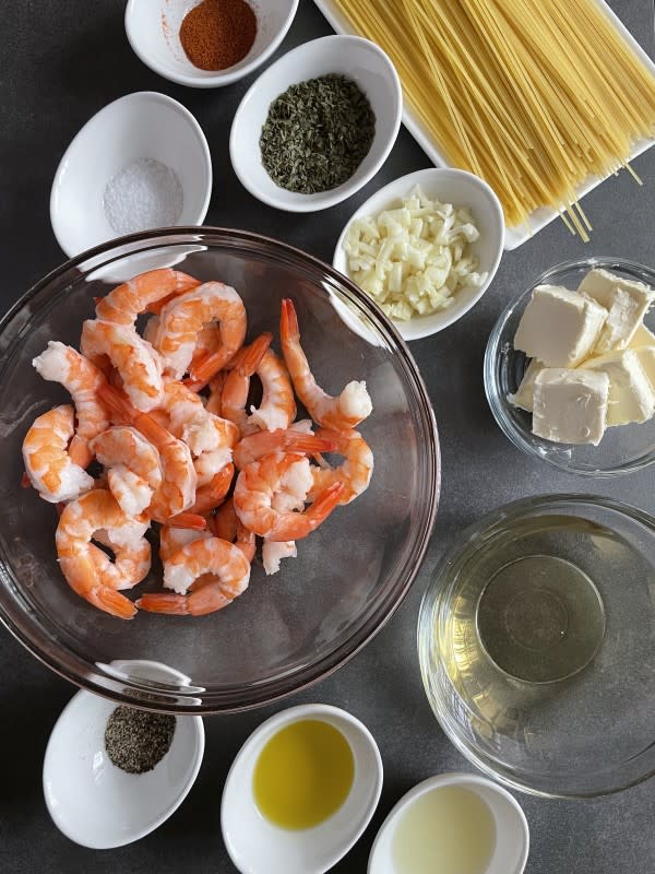 Patti LaBelle's Shrimp Scampi Pasta Ingredients<p>Courtesy of Choya Johnson</p>