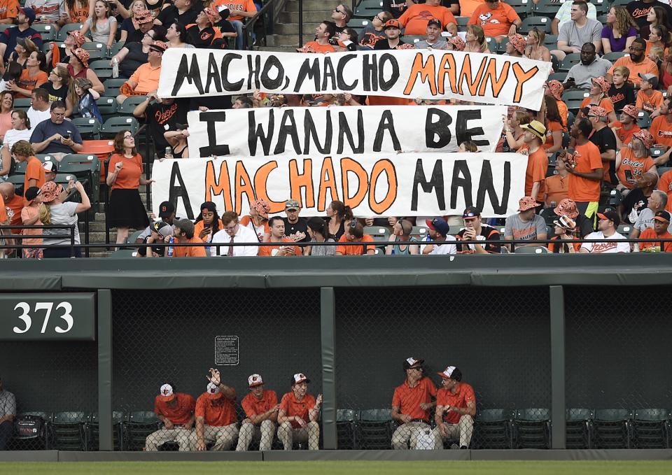 Baltimore fans love Manny Machado. (AP)