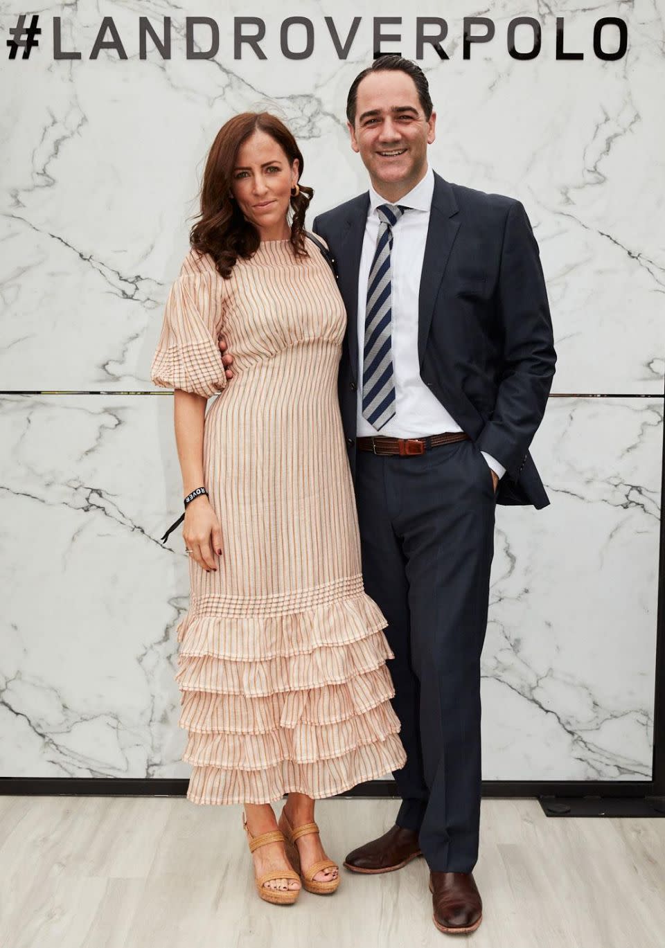 Wippa spoke to Be at the Land Rover Polo In The City event in Sydney on Saturday - pictured here at the even with wife Lisa. Source: Supplied