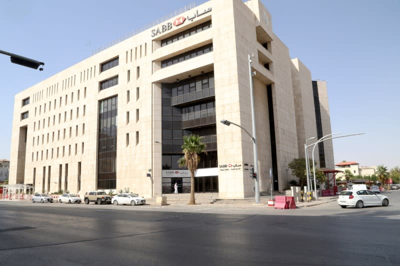 General view of SABB bank as the government eases lockdown restrictions amid the coronavirus disease (COVID-19) outbreak, in Riyadh