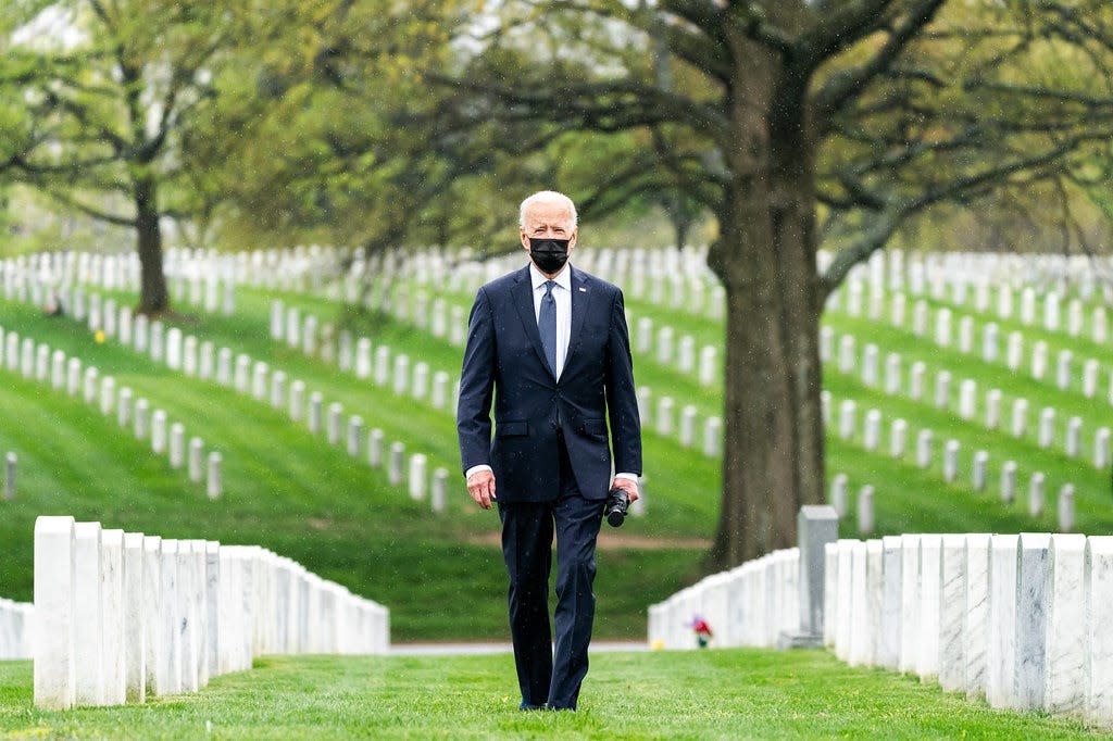 Joe Biden in Arlington National Cemetery