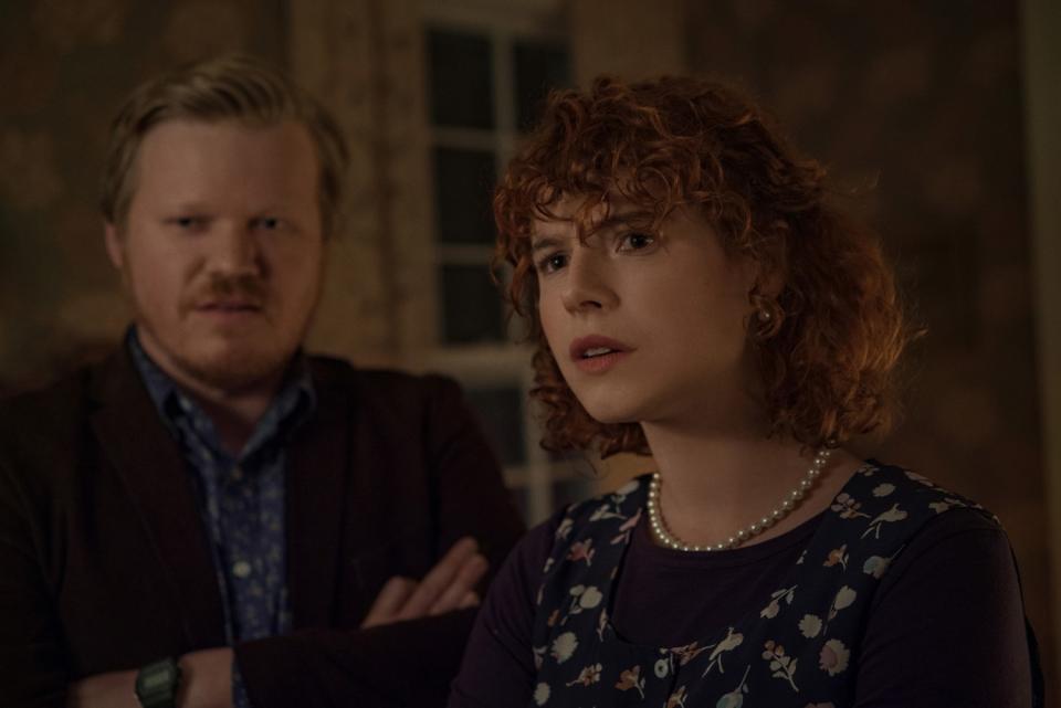 Jessie Buckley, right, with Jesse Plemons in "I'm Thinking of Ending Things."