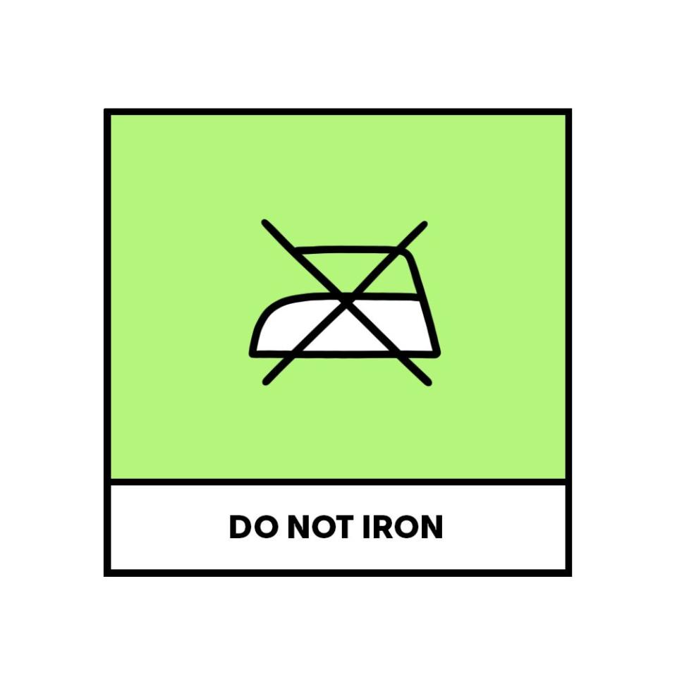 do not iron laundry symbol