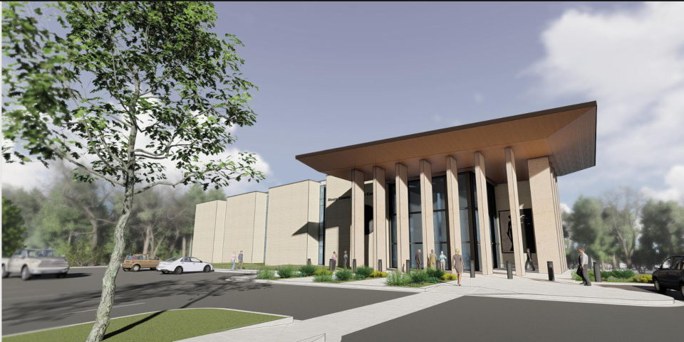 A rendering for the Maury County Justice Center shows what the building could look like.