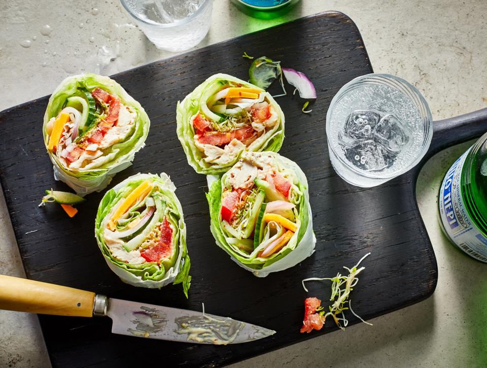 Low-Carb Chicken and Cheddar Lettuce Wraps