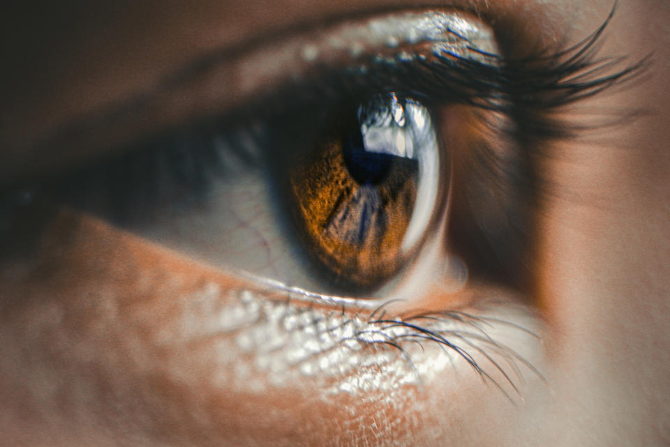 close-up of someone's eye