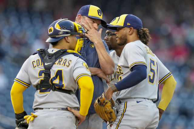 Brewers beat Nationals 6-4, snap 4-game losing streak