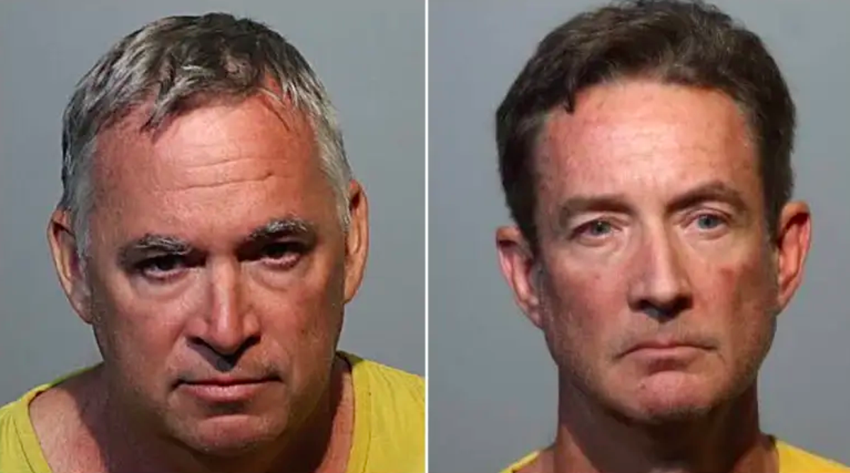 Donald Eugene Corsi, 52, and Howard Oral Hughes, 61, were both arrested and face charges of damage to property  (Seminole County Jail)