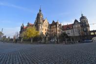 A general view of Green Vault city palace after a robery in Dresden