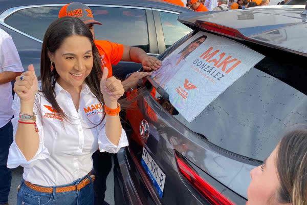 La candidata a la alcaldía, Macaria González Pérez, suspendió sus actividades de campaña.