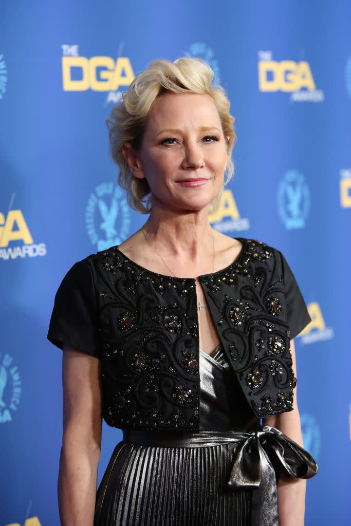 Anne Heche walks the red carpet in April. (Photo: Jesse Grant/Getty Images)