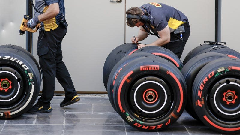 Tires must be scrapped after they’re fitted to F1's 18-inch rims. - Photo: Qian Jun/MB Media (Getty Images)