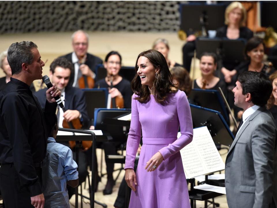 Kate Middleton with the Hamburg orchestra, 2017.