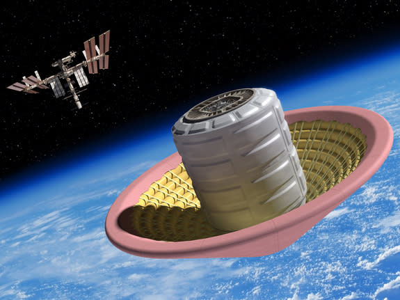 The High Energy Atmospheric Re-entry Test (HEART) is a design concept for a flight test that would demonstrate a larger inflatable aeroshell,HIAD with a diameter of almost 30 feet (8 meters). Such a craft could one day be used to return substan